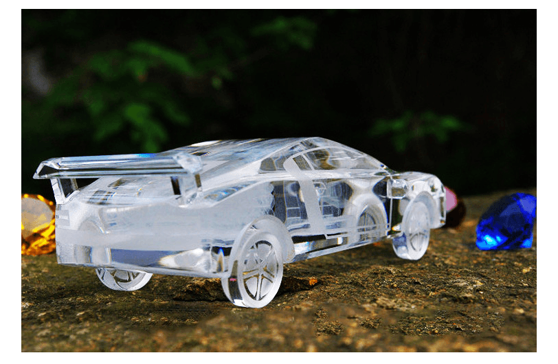 Crystal car model craftsmanship crystal decoration perfume seat