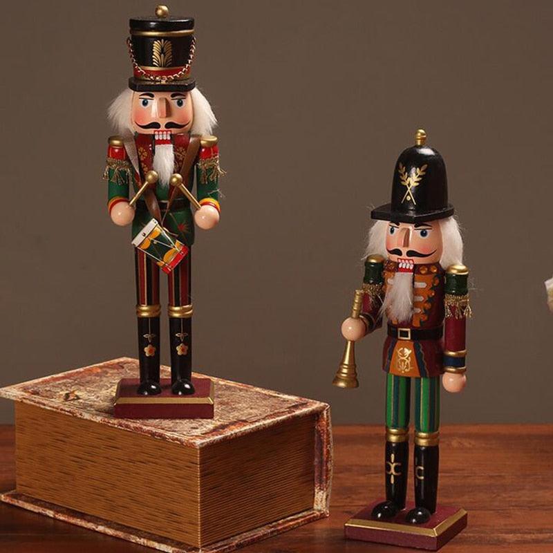 Wooden Nutcracker Soldier Figurines Ornaments 30cm Nutcracker Puppet