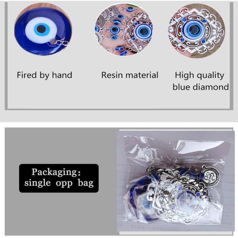 Evil Eyes Wind Chimes Turkey Alloy Fatima Hand Owl Butterfly Glassblue