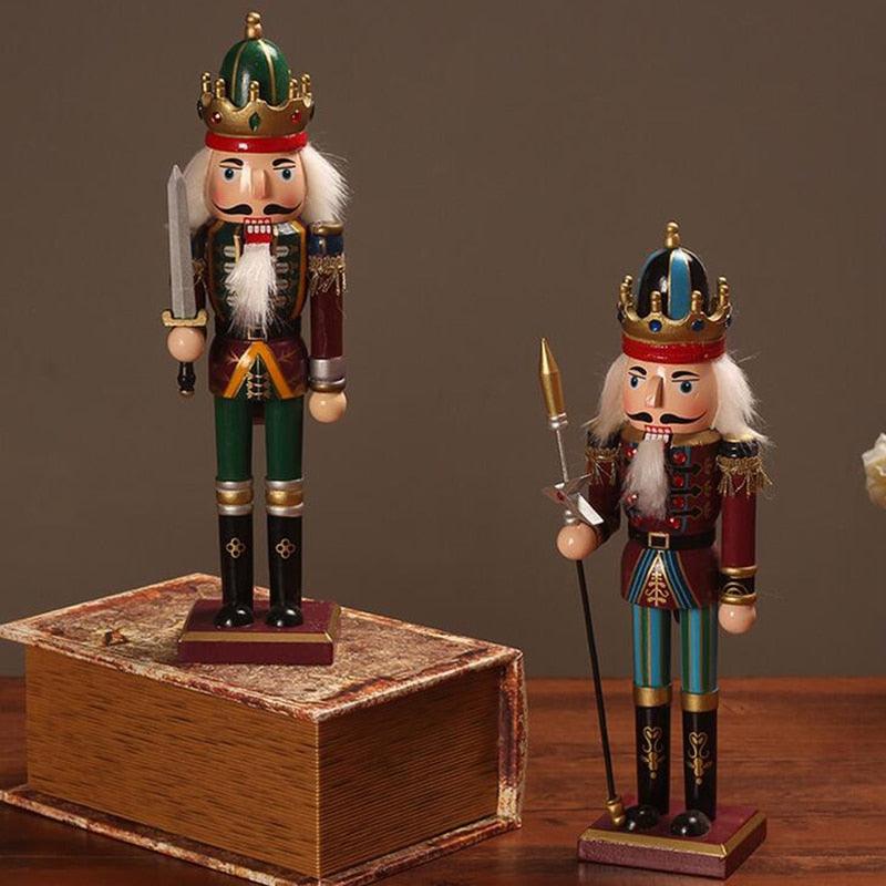 Wooden Nutcracker Soldier Figurines Ornaments 30cm Nutcracker Puppet
