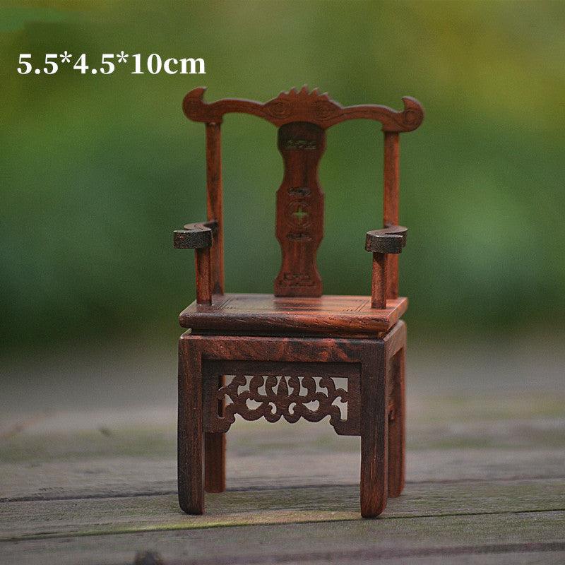 Red Rosewood Solid Wood Ornaments Four Immortals And Star Anise Dining Table