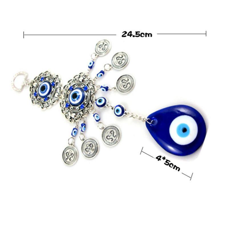 Evil Eyes Wind Chimes Turkey Alloy Fatima Hand Owl Butterfly Glassblue