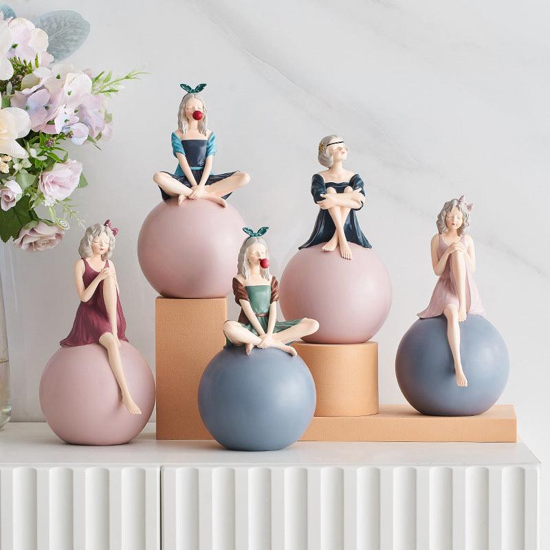 Nordic Bubble Small Ornaments Desktop Decoration Girl Heart