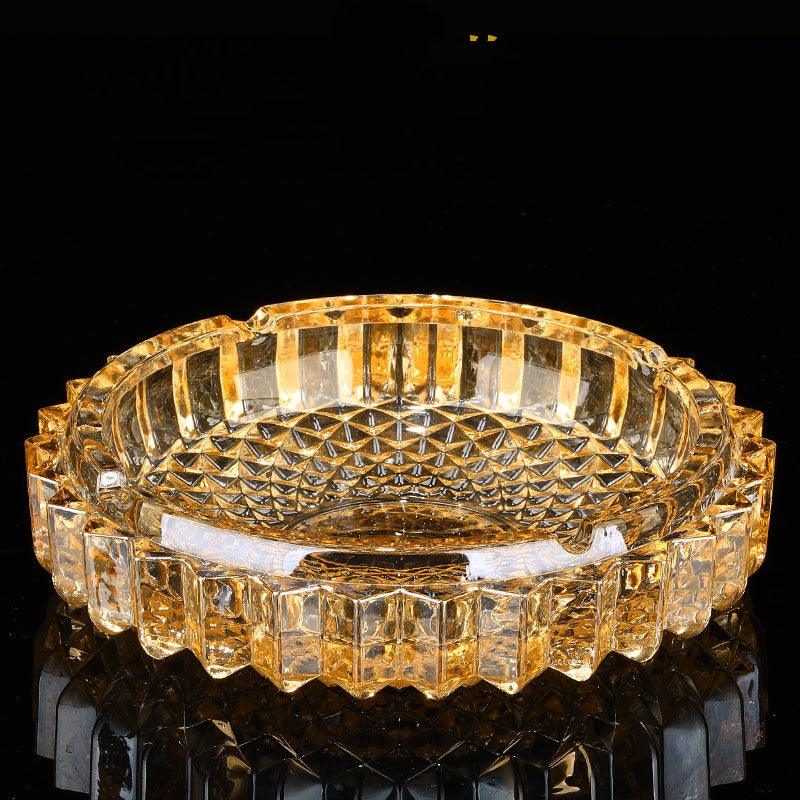 Creative Gold Oversized Crystal Glass Ashtray