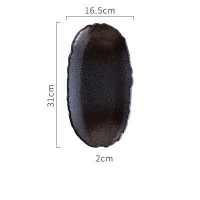 Creative ceramic oval Japanese dishes