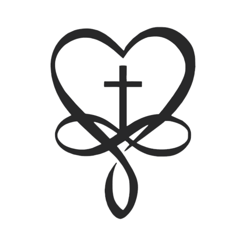 Heart Cross - Metal Wall Art