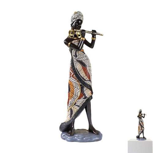 Vintage African Crafts Ornament Black Women Art Sculpture Home Living