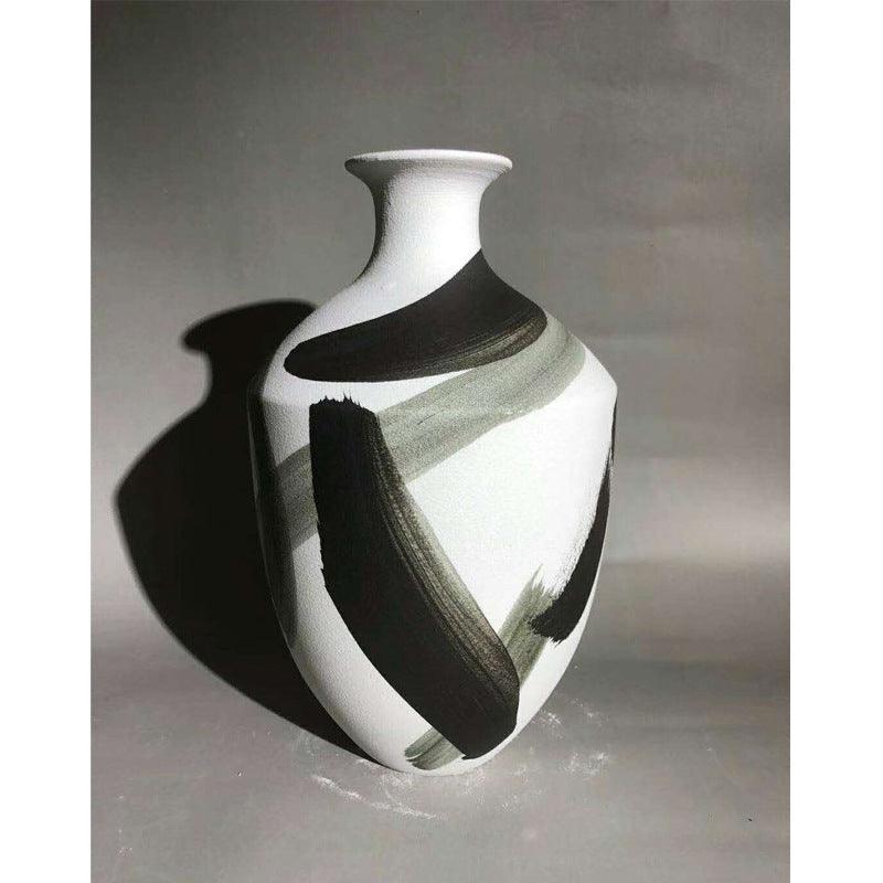 Modern Ink Ceramic Vase Home Decoration Soft Decoration