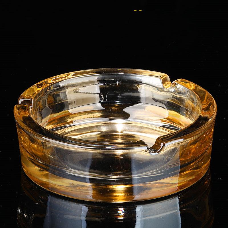 Creative Gold Oversized Crystal Glass Ashtray