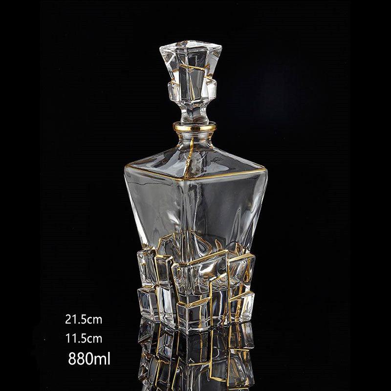 2 pieces of gold crystal whiskey glass