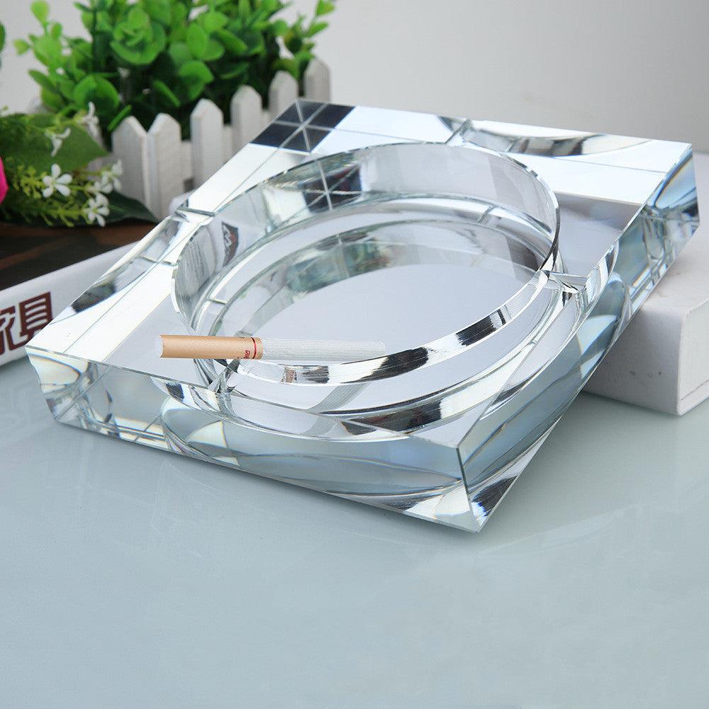 Square crystal ashtray