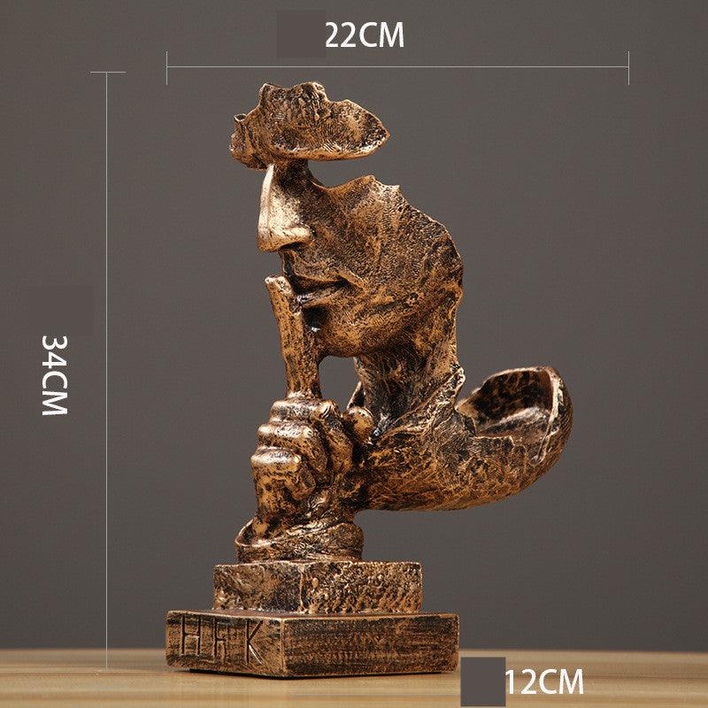 Simple Modern Creative Silence Is Gold Handicraft Decoration