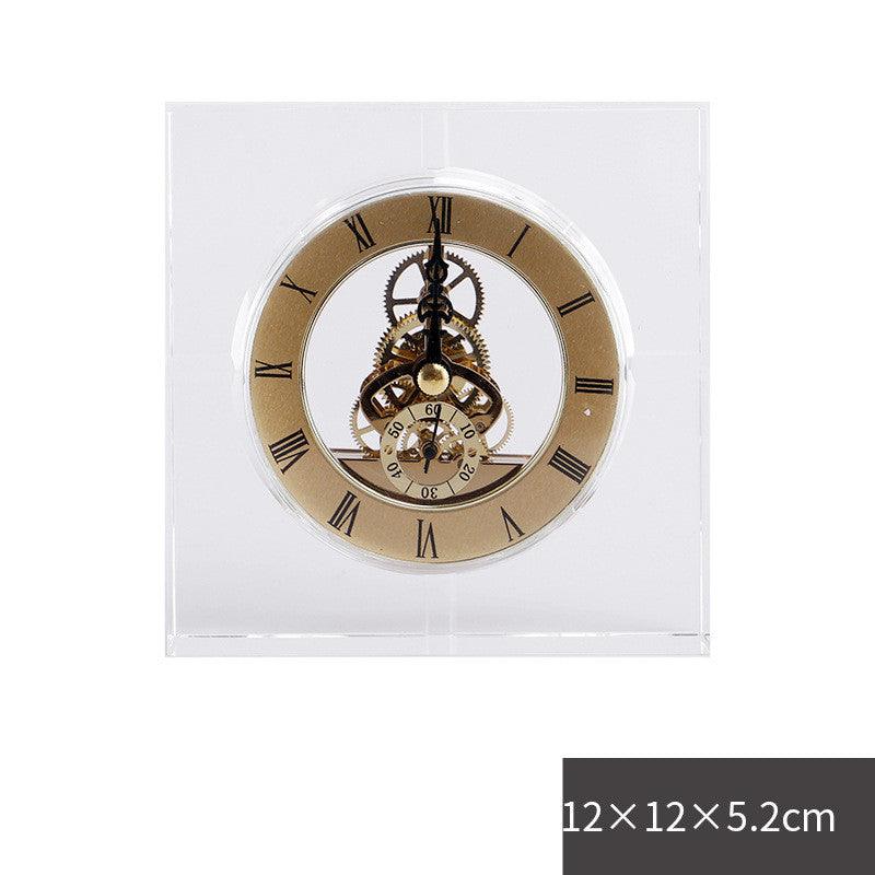 European Style Light Luxury Crystal Clock