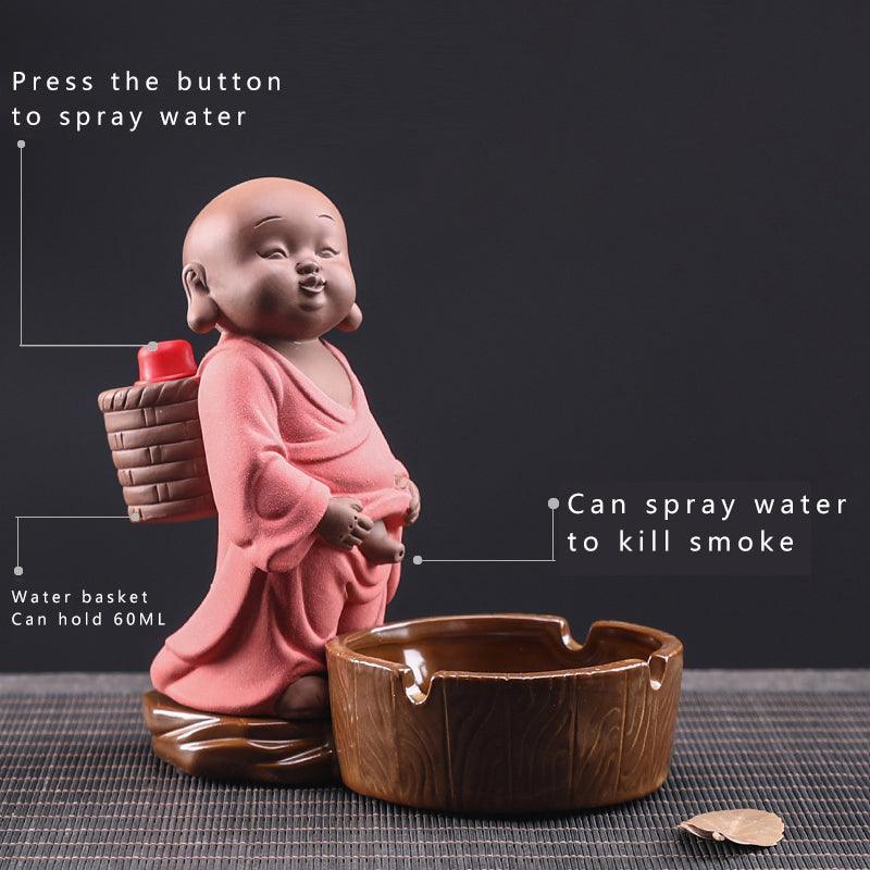 Ceramic Ashtray Can Spray Water Smoke Extinguisher