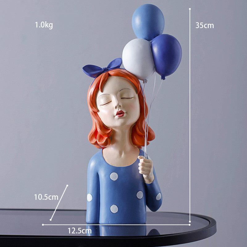 Light Luxury Balloon Girl Creative Ornaments