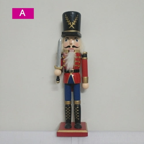 Wooden Nutcracker Soldier Figurines Ornaments 30cm Nutcracker Puppet