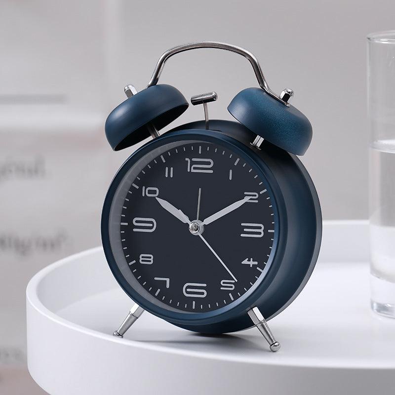 Creative Silent Metal Alarm Clock Burgundy
