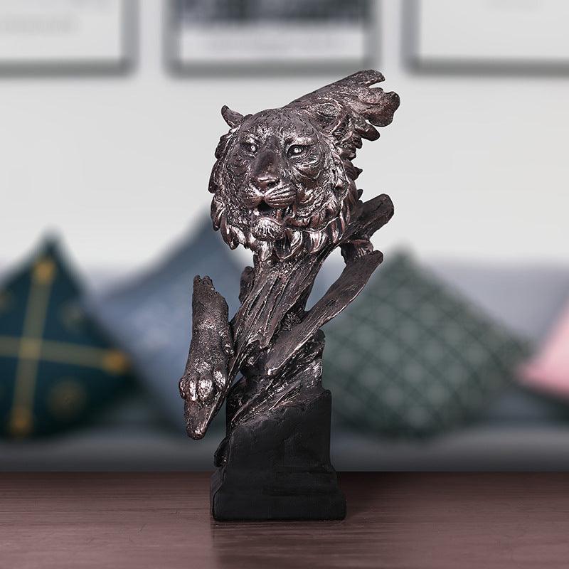 Resin Handicraft Animal Head Ornament European Style Ornament