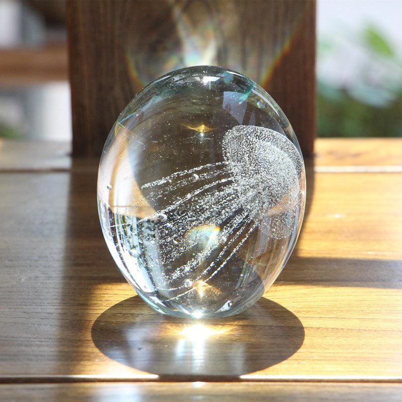 Glass Water Drop Ornament Glowing Jellyfish Gift Souvenir