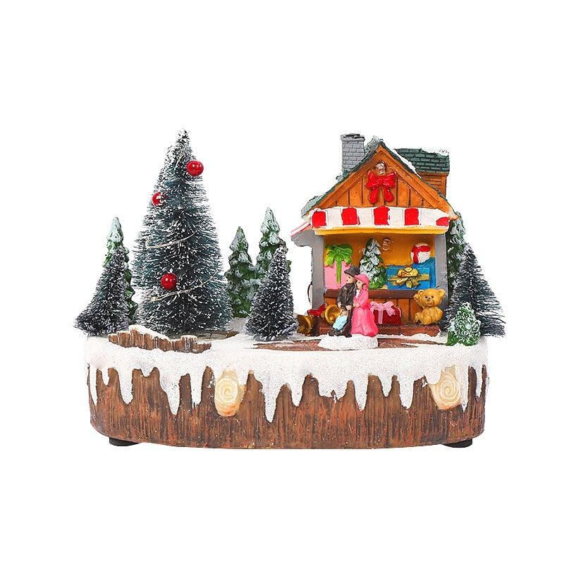 Santa Claus Driving The Train Resin Handicraft Ornaments
