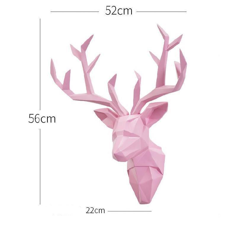 Retro European Creative Resin Animal Deer Head Ornament