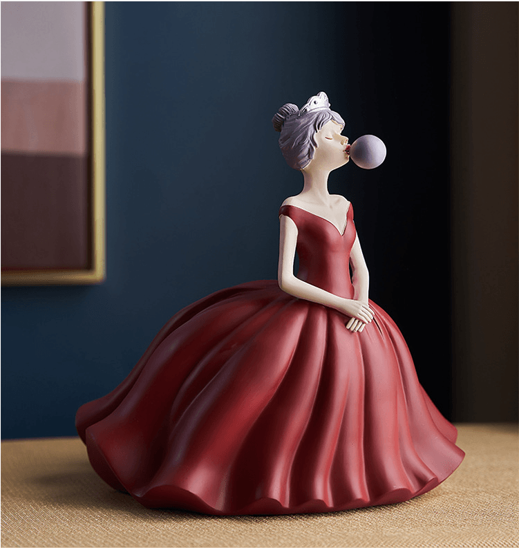 Nordic Style Romantic Bubble Blowing Girl Ornaments