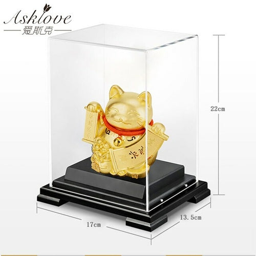 Lucky Cat Wealth Cat Gold Foil Ornaments Cute Figurines Miniatures