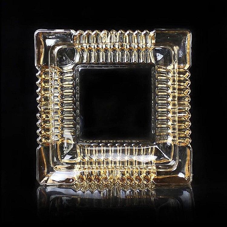 European crystal glass ashtray