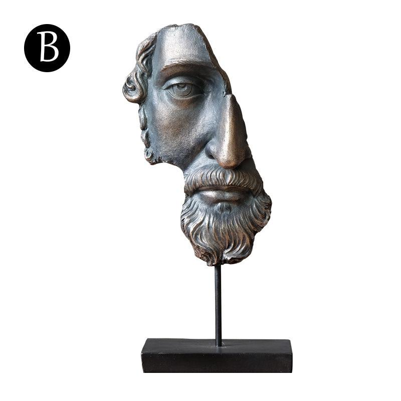 American Retro and Nostalgic Creative Face Desktop Ornaments