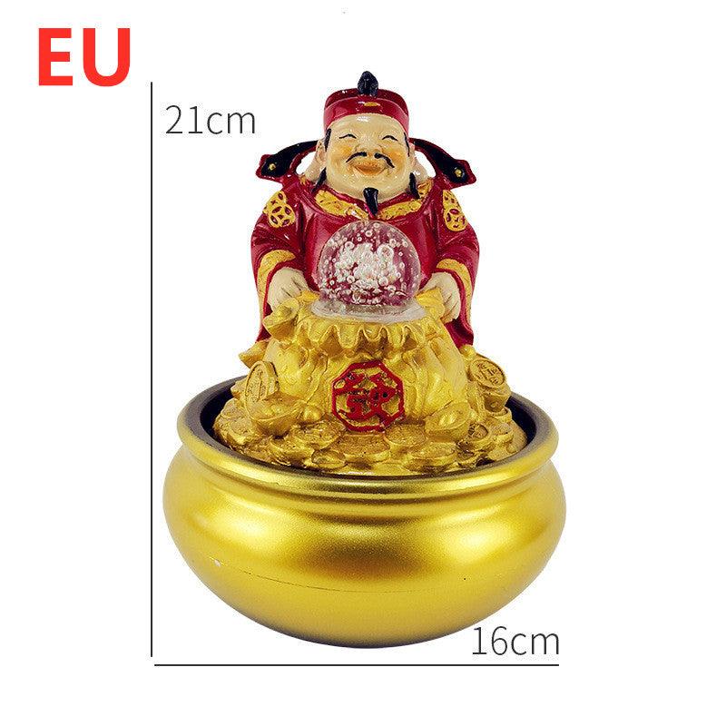 Feng Shui Wheel Crystal Ball Water Fountain Mini