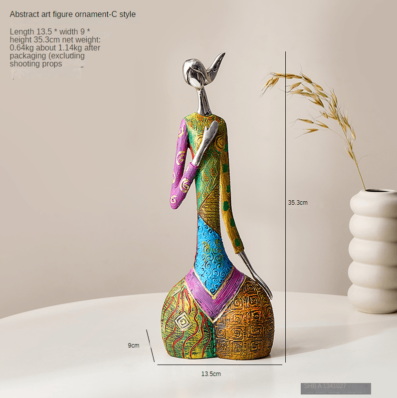 Abstract Art Yoga Women's Ornament Modern Light Luxury