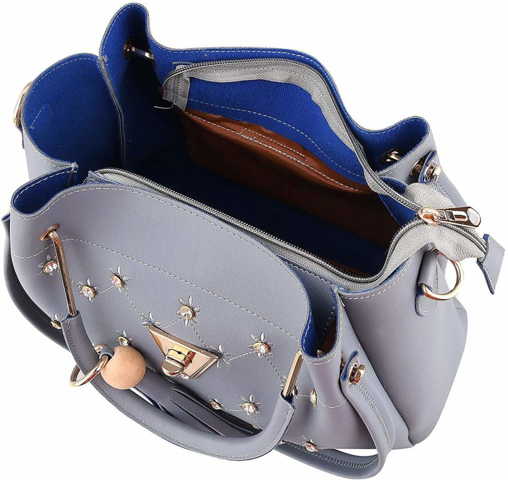 FargoWomen Grey Hand-held Bag - Extra Spacious(Pack of: 3)