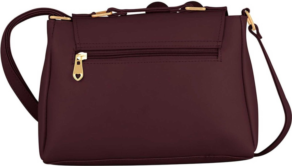 Designer BinMaroon Women Sling Bag - Regular Size