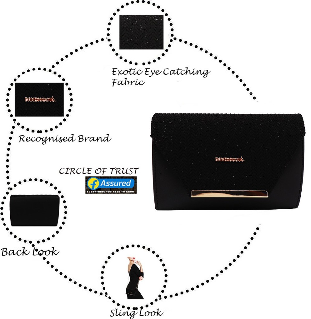 BANDICOOTBlack Women Sling Bag - Regular Size