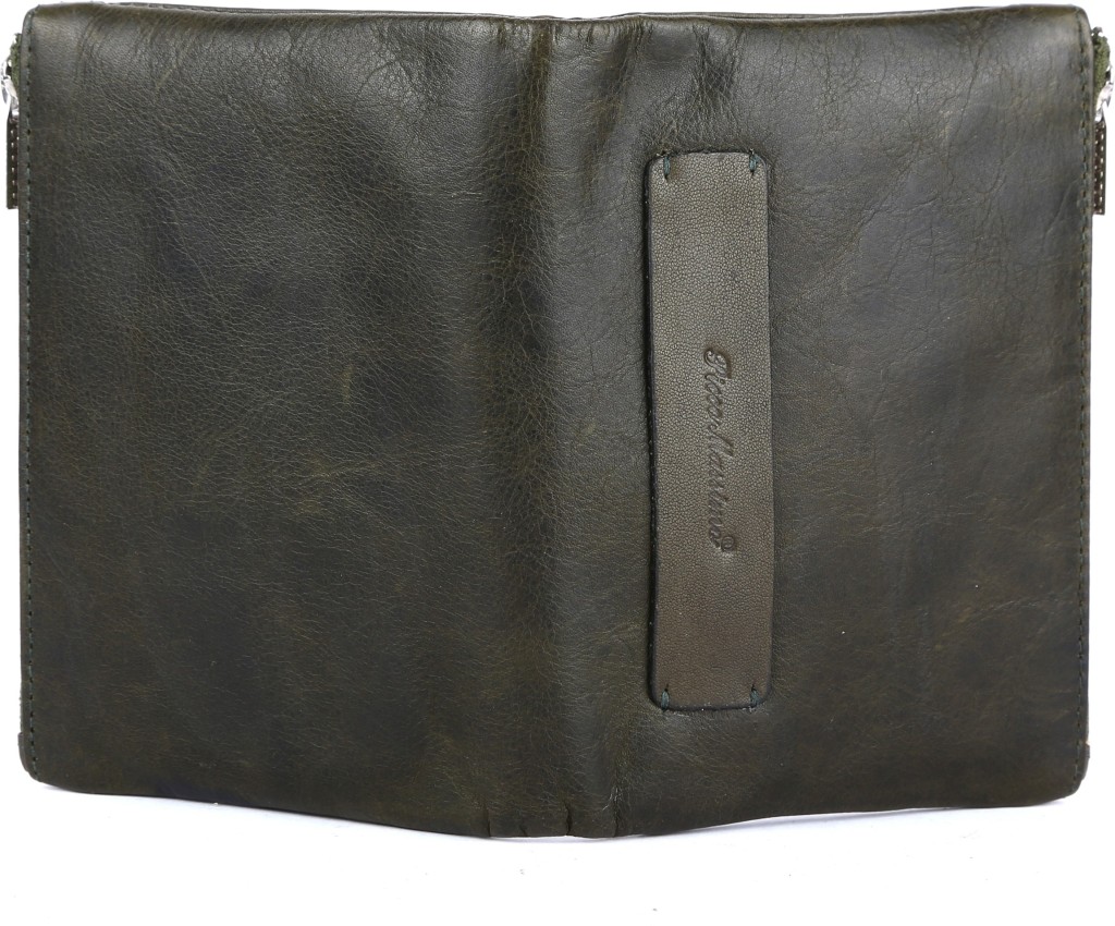 Picco MassimoWomen Green Genuine Leather RFID  Wallet - Mini(12 Card Slots)