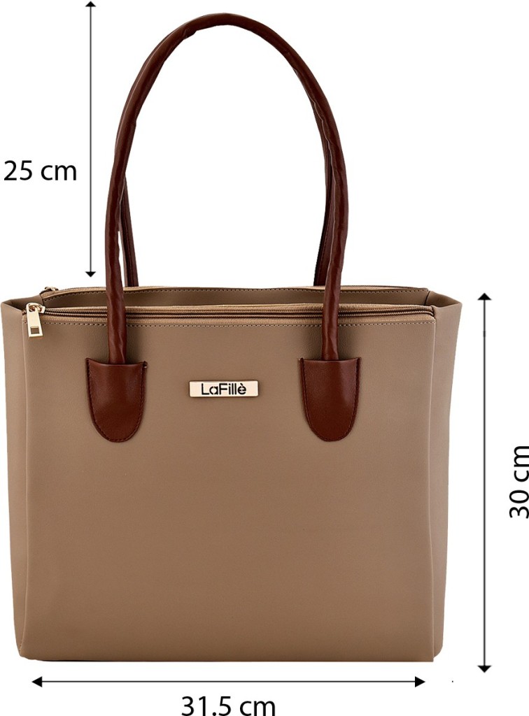 LaFilleWomen Beige Hand-held Bag - Extra Spacious(Pack of: 5)