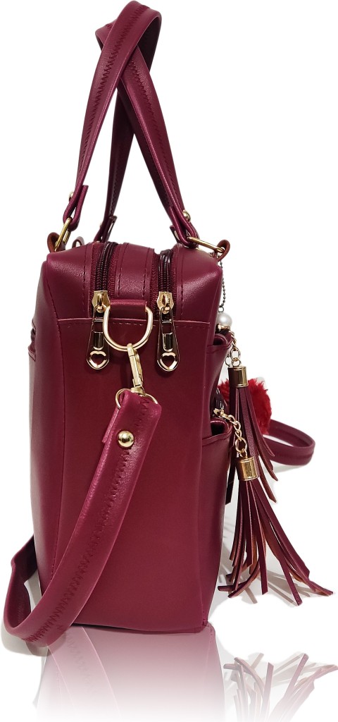 CarryLuxWomen Maroon Satchel