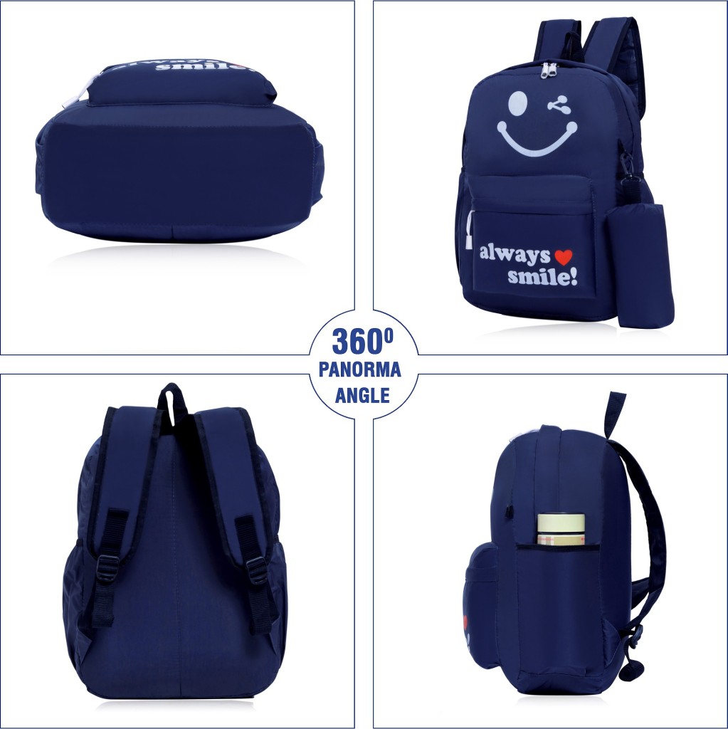 PLAYYBAGSMedium 25 L Laptop Backpack PLAYYS SCHOOL BACKPACK FOR GIRLS | COLLEGE BAG | TUITION BAG (NAVY BLUE)(Blue)
