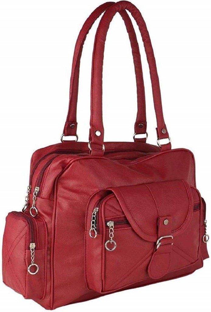 rishiWomen Maroon Hand-held Bag - Regular Size