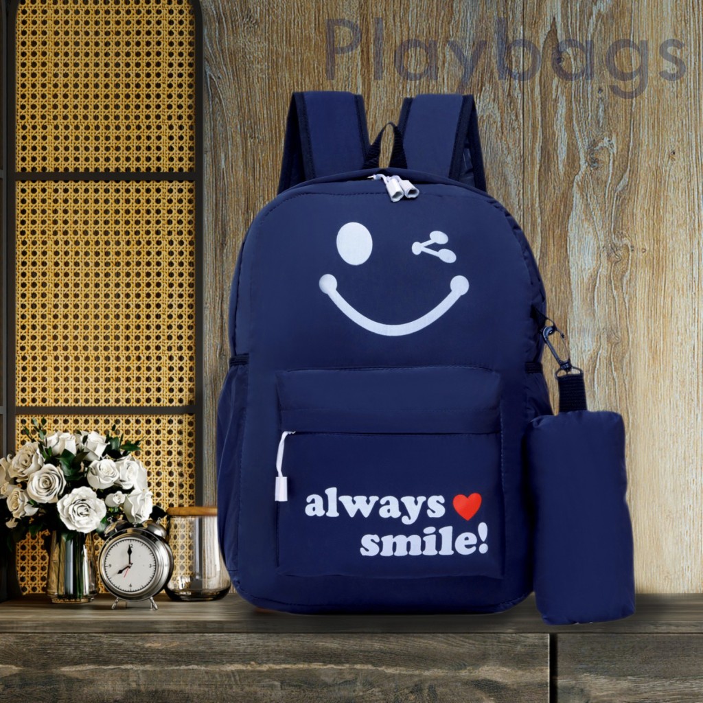 PLAYYBAGSMedium 25 L Laptop Backpack PLAYYS SCHOOL BACKPACK FOR GIRLS | COLLEGE BAG | TUITION BAG (NAVY BLUE)(Blue)