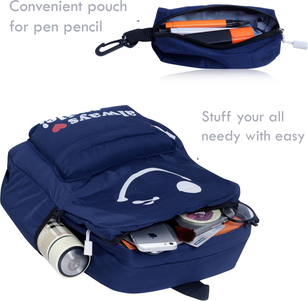 PLAYYBAGSMedium 25 L Laptop Backpack PLAYYS SCHOOL BACKPACK FOR GIRLS | COLLEGE BAG | TUITION BAG (NAVY BLUE)(Blue)