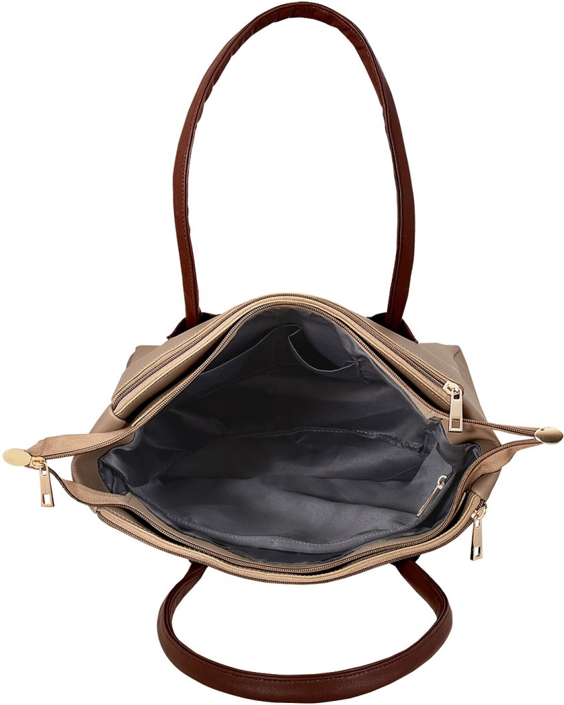 LaFilleWomen Beige Hand-held Bag - Extra Spacious(Pack of: 5)