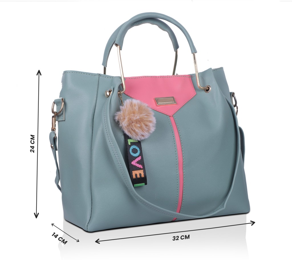 ShezelleWomen Green Hand-held Bag - Extra Spacious(Pack of: 5)