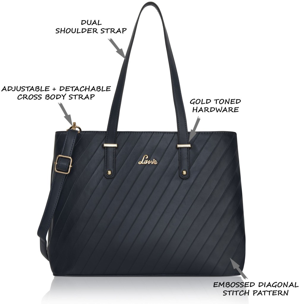 LAVIEWomen Blue Satchel - Extra Spacious