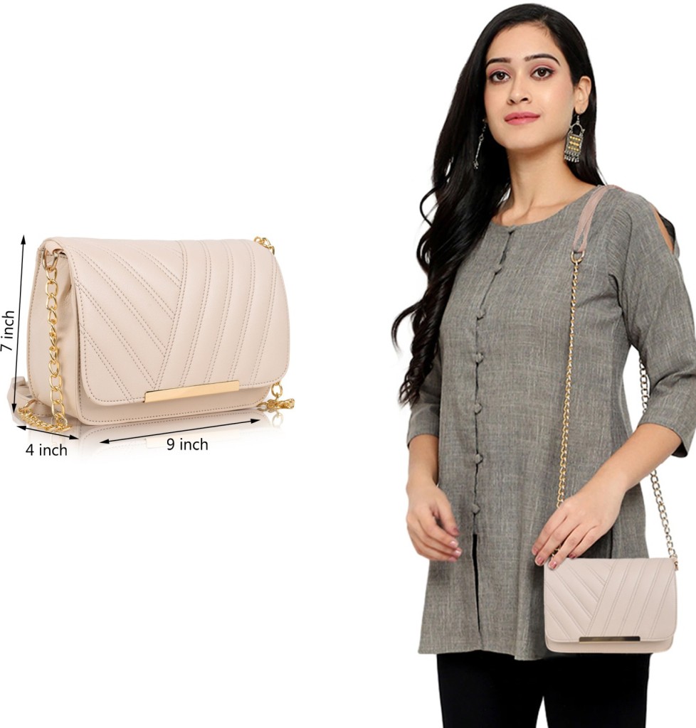 SPOTICBeige Women Sling Bag - Mini