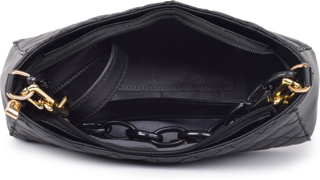 FOMMILWomen Black Shoulder Bag - Regular Size