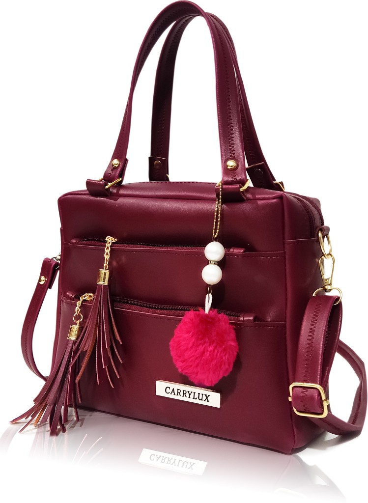 CarryLuxWomen Maroon Satchel