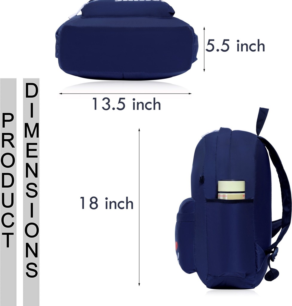 PLAYYBAGSMedium 25 L Laptop Backpack PLAYYS SCHOOL BACKPACK FOR GIRLS | COLLEGE BAG | TUITION BAG (NAVY BLUE)(Blue)