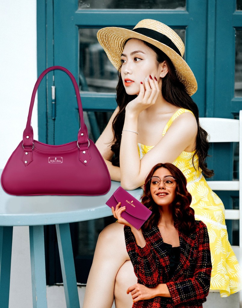 Perfect ChoiceWomen Maroon Shoulder Bag(Pack of: 2)