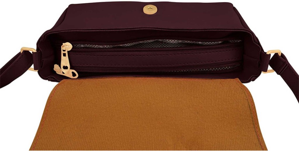 Designer BinMaroon Women Sling Bag - Regular Size